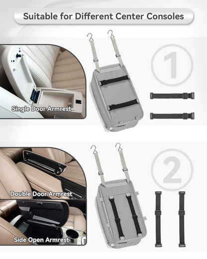 Dog Car Seats for Small Dogs,Washable Cushion, Small Dog Car Seat with Upgraded Safety Tethers, Center Console Dog Car Seat (Light Grey)