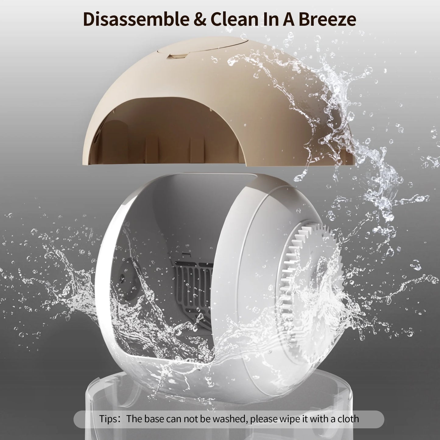 Litter Box,Self Cleaning Cat Litter Box , Smart Automatic Litter Box with Wifi APP Control, 69L Large Capacity with Extra Thick Waste Bags, Brown