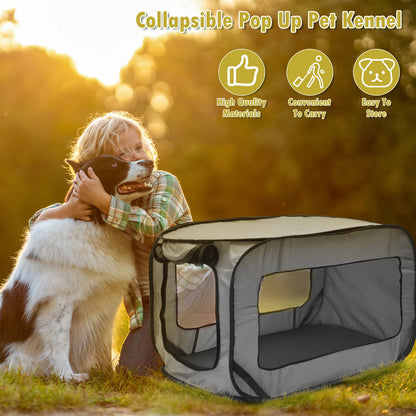 Dog Travel Crate Foldable Pop Up Dog Crate 36.6x20.5x20.5 Inch Portable Puppy Seat Kennel For Indoor Outdoor Puppy Cat Pet Tent,….grab yours today only 3 left😎💯💯💯