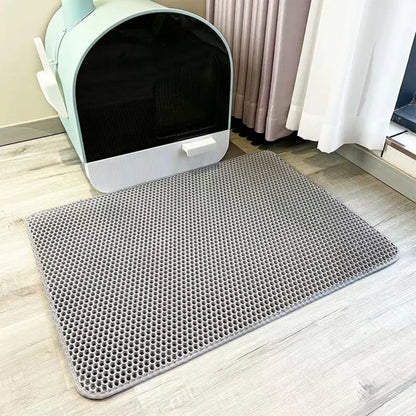 90x60CM Large Cat Litter Mat Waterproof Double Layer Non Slip Litter Box Tray Pad Washable Durable Pet Toilet Training Mat