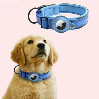 AirTag Dog Collars, Reflective Dog Collars, Padded Dog Collars, AirTag Holder Collars, Adjustable Pet Collars for Small Medium & Large Dogs
