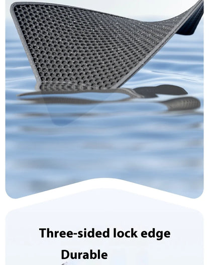 90x60CM Large Cat Litter Mat Waterproof Double Layer Non Slip Litter Box Tray Pad Washable Durable Pet Toilet Training Mat