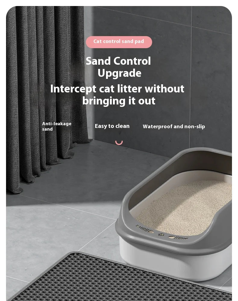 90x60CM Large Cat Litter Mat Waterproof Double Layer Non Slip Litter Box Tray Pad Washable Durable Pet Toilet Training Mat