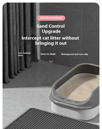 90x60CM Large Cat Litter Mat Waterproof Double Layer Non Slip Litter Box Tray Pad Washable Durable Pet Toilet Training Mat