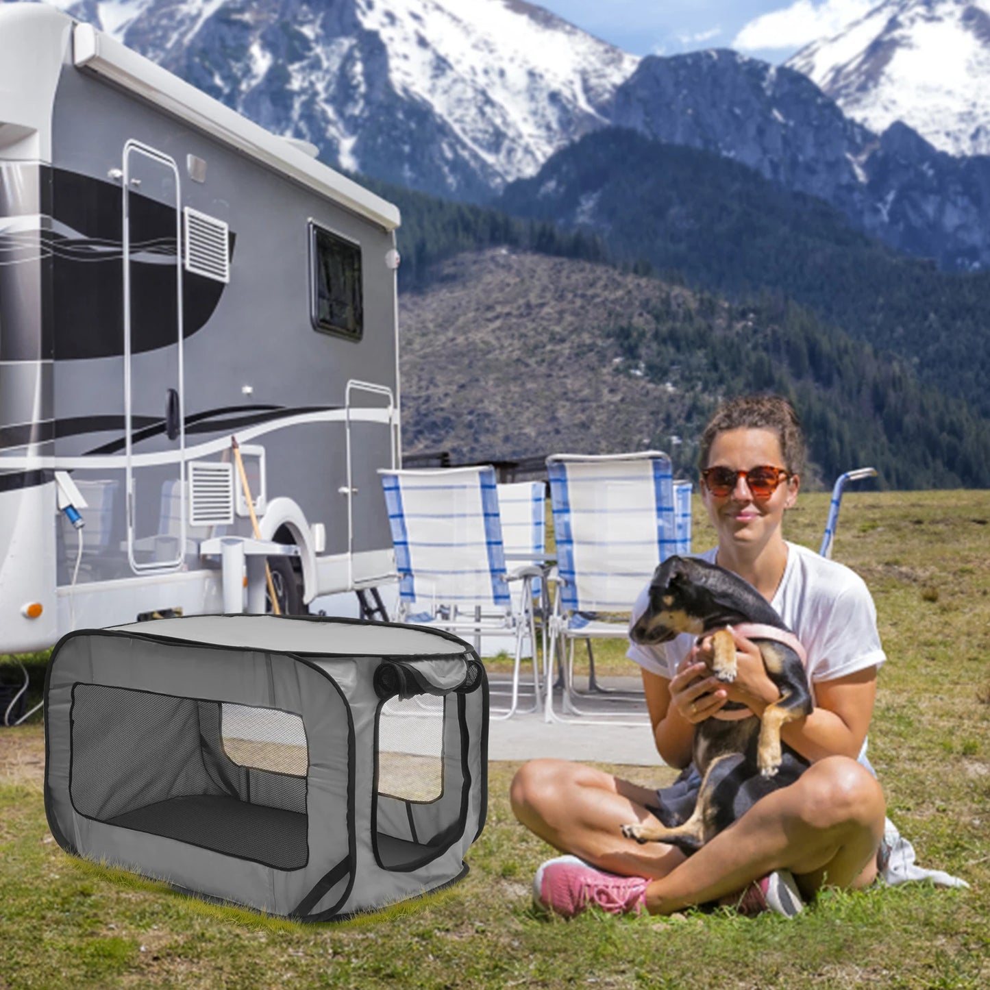 Dog Travel Crate Foldable Pop Up Dog Crate 36.6x20.5x20.5 Inch Portable Puppy Seat Kennel For Indoor Outdoor Puppy Cat Pet Tent,….grab yours today only 3 left😎💯💯💯