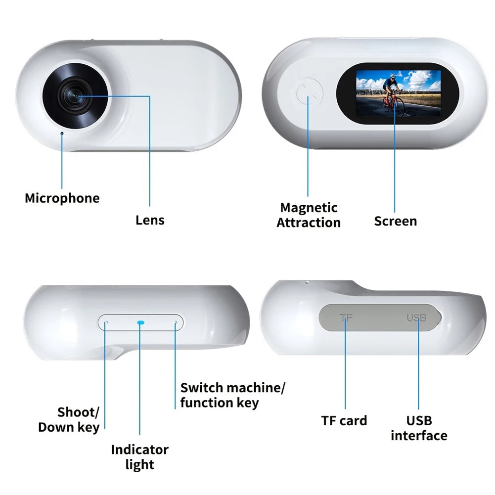 HD 1080P Wireless Collar Camera No WiFi Needed Dog Cat Pet Camera Collar Mini Body Cam Video Records For Cats Dogs Birthday Gift