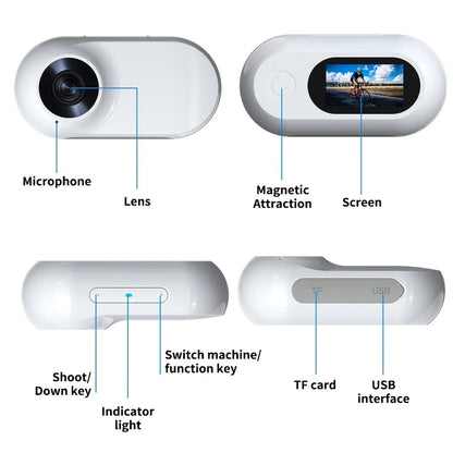 HD 1080P Wireless Collar Camera No WiFi Needed Dog Cat Pet Camera Collar Mini Body Cam Video Records For Cats Dogs Birthday Gift