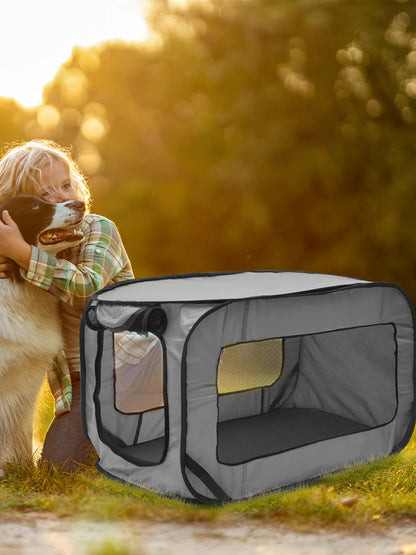 Dog Travel Crate Foldable Pop Up Dog Crate 36.6x20.5x20.5 Inch Portable Puppy Seat Kennel For Indoor Outdoor Puppy Cat Pet Tent,….grab yours today only 3 left😎💯💯💯