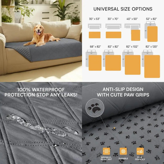 100% Waterproof Couch Cover Blanket for Dogs