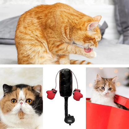 1pc Interesting Cat Boxing Toys New Pet Interactive Kitten Toys Punching Bag Cats Relieve Boredom Punching Bag Play Gym Toys