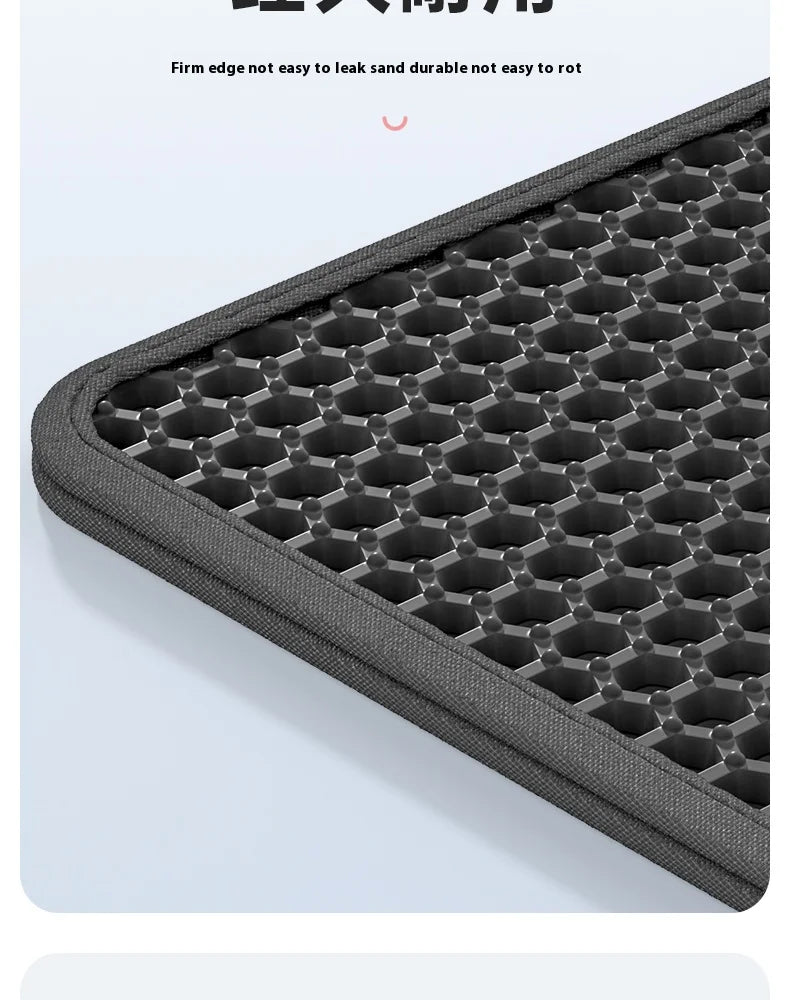 90x60CM Large Cat Litter Mat Waterproof Double Layer Non Slip Litter Box Tray Pad Washable Durable Pet Toilet Training Mat