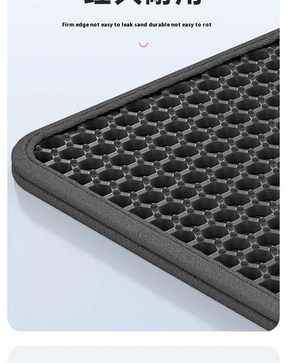 90x60CM Large Cat Litter Mat Waterproof Double Layer Non Slip Litter Box Tray Pad Washable Durable Pet Toilet Training Mat