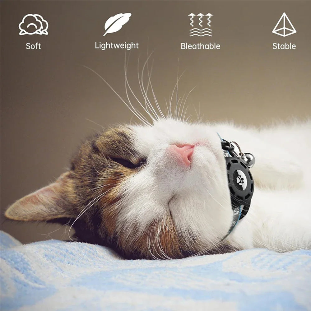 AirTag Cat Collar with Bells