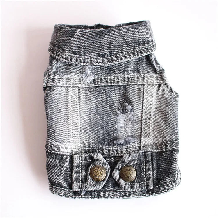 Thin pet dog coat Cool Dog Jeans Jacket for small medium dogs fashion Puppy Clothes Dog accessories