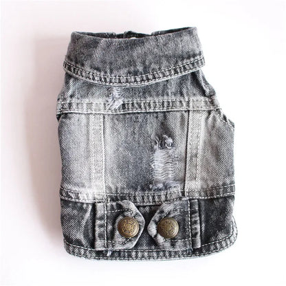 Thin pet dog coat Cool Dog Jeans Jacket for small medium dogs fashion Puppy Clothes Dog accessories