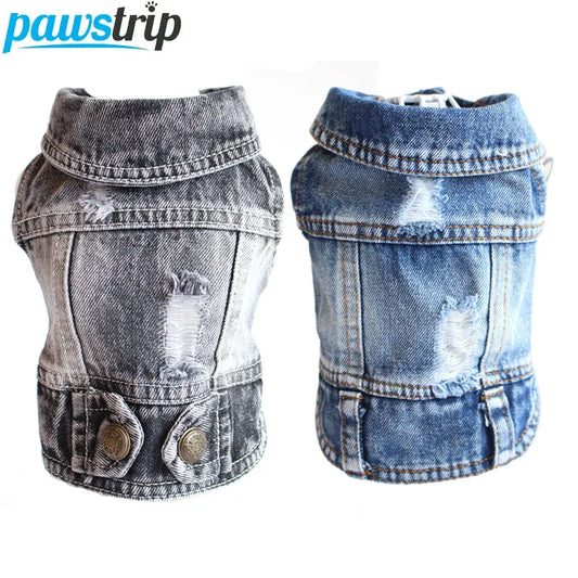 Thin pet dog coat Cool Dog Jeans Jacket for small medium dogs fashion Puppy Clothes Dog accessories