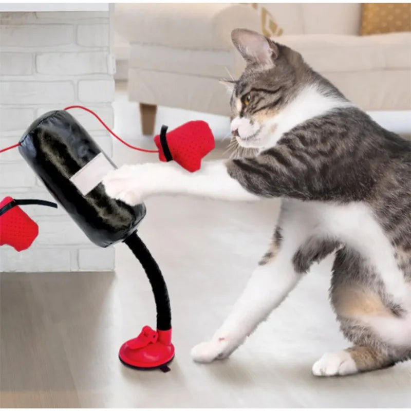 1pc Interesting Cat Boxing Toys New Pet Interactive Kitten Toys Punching Bag Cats Relieve Boredom Punching Bag Play Gym Toys