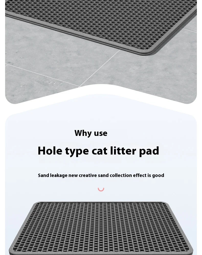 90x60CM Large Cat Litter Mat Waterproof Double Layer Non Slip Litter Box Tray Pad Washable Durable Pet Toilet Training Mat