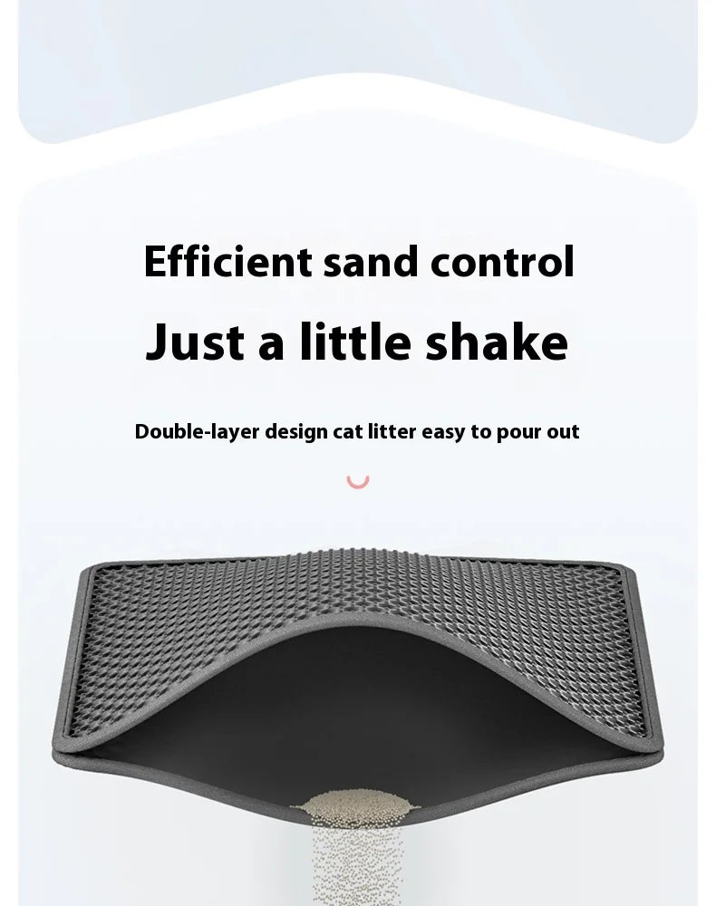 90x60CM Large Cat Litter Mat Waterproof Double Layer Non Slip Litter Box Tray Pad Washable Durable Pet Toilet Training Mat