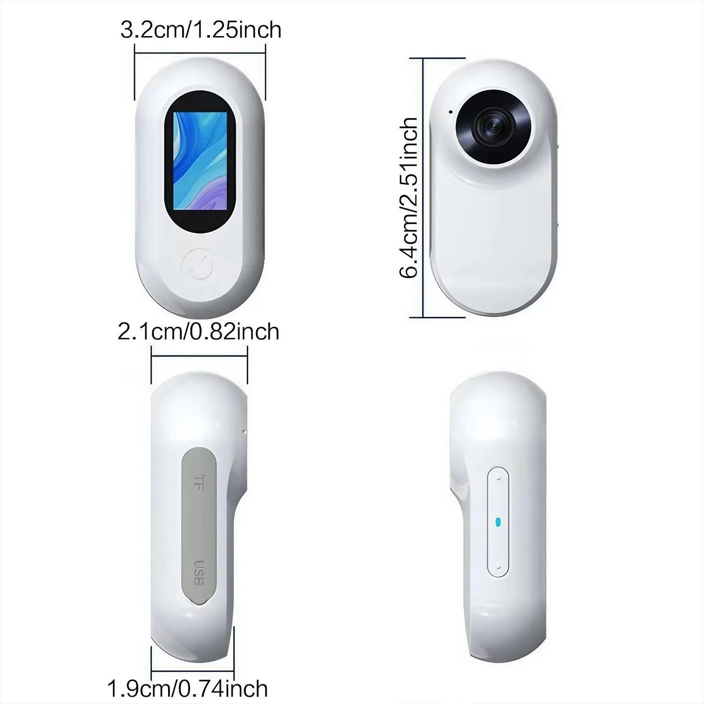 Camera Collar Wireless Mini Body Cam for Dogs Cats Indoor Outdoor Sports Action Video Recording