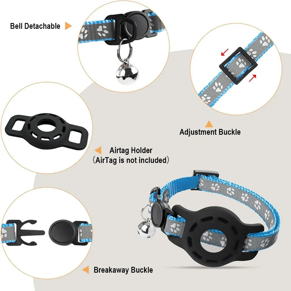 AirTag Cat Collar with Bells