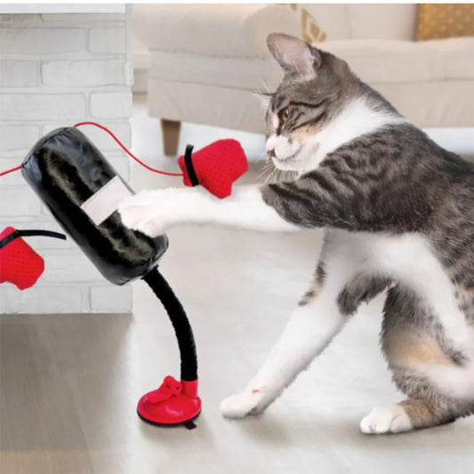 1pc Interesting Cat Boxing Toys New Pet Interactive Kitten Toys Punching Bag Cats Relieve Boredom Punching Bag Play Gym Toys