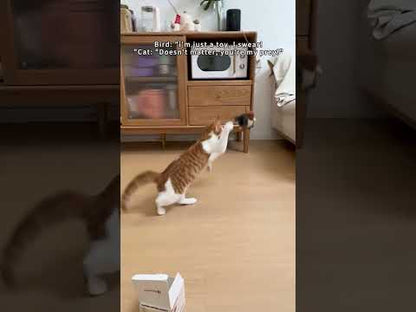 FlutterChirp Cat Toy – Rechargeable Flapping Bird with Catnip & Realistic Sounds